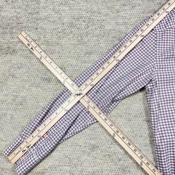 Untuckit Shirt Men Large Gray White Button Up Gingham Check Dress Casual Poplin - Picture 8 of 9